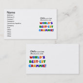 Andernfalls bekannt als Geschenke Gut-est Grammie Visitenkarte (Vorne/Hinten)