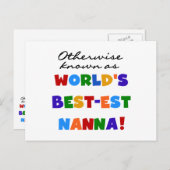 Andernfalls bekannt als Geschenke Gut-est Nanna Postkarte (Vorne/Hinten)