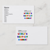 Andernfalls bekannt als Geschenke Gut-est Nanna Visitenkarte (Vorne/Hinten)