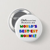 Andernfalls bekannt als Geschenke Gut-est Nonnie Button (Vorne & Hinten)
