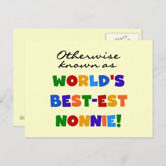 Andernfalls bekannt als Geschenke Gut-est Nonnie Postkarte (Vorne/Hinten)