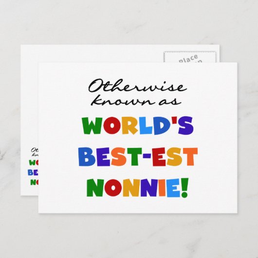 Andernfalls bekannt als Geschenke Gut-est Nonnie Postkarte (Vorne/Hinten)