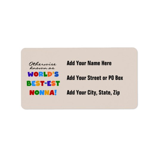 Andernfalls bekannt als Geschenke T-Shirts Gut-est Adressaufkleber (Vorne)