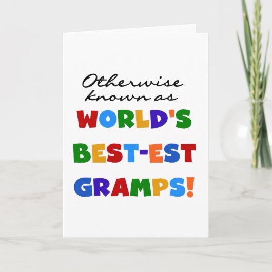 Andernfalls bekannt als Gut-est Gramps Karte (Vorderseite)