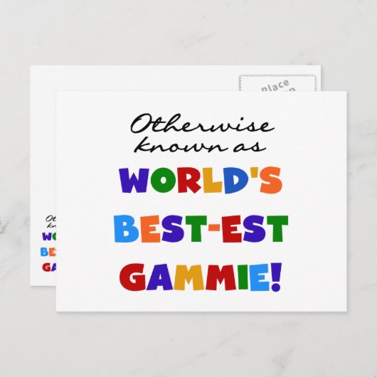 Andernfalls bekannt als T-Shirts Gut-est Gammie Postkarte (Vorne/Hinten)