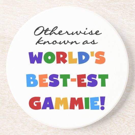 Andernfalls bekannt als T-Shirts Gut-est Gammie Sandstein Untersetzer (Vorne)