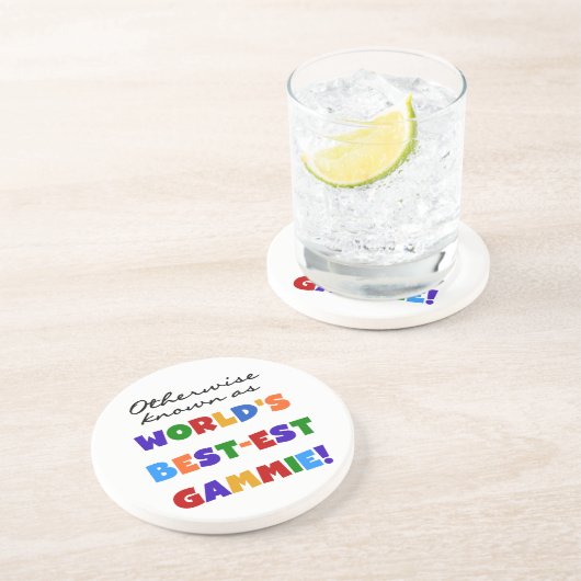 Andernfalls bekannt als T-Shirts Gut-est Gammie Sandstein Untersetzer (Seite)