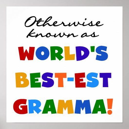 Andernfalls bekannt als T-Shirts Gut-est Gramma Poster (Vorne)