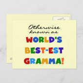 Andernfalls bekannt als T - Shirts Gut-est Gramma Postkarte (Vorne/Hinten)