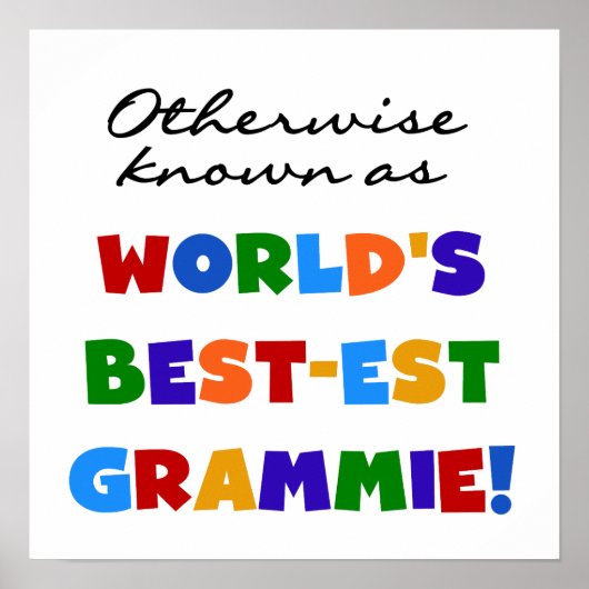 Andernfalls bekannt als T-Shirts Gut-est Grammie Poster (Vorne)