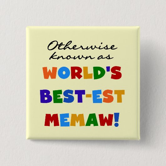 Andernfalls bekannt als T-Shirts Gut-est Memaw Button (Vorderseite)