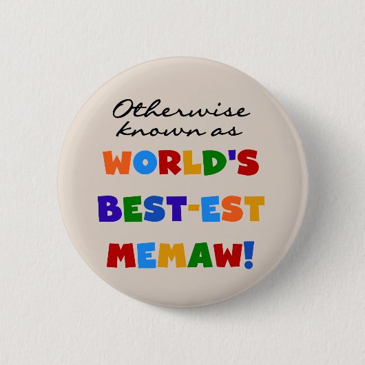 Andernfalls bekannt als T-Shirts Gut-est Memaw Button (Vorderseite)
