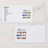 Andernfalls bekannt als T-Shirts Gut-est Memaw Visitenkarte (Vorne/Hinten)