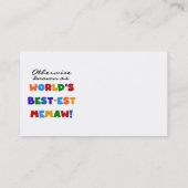 Andernfalls bekannt als T-Shirts Gut-est Memaw Visitenkarte (Rückseite)