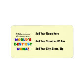 Andernfalls bekannt als T-Shirts Gut-est Nana Adressaufkleber (Vorne)