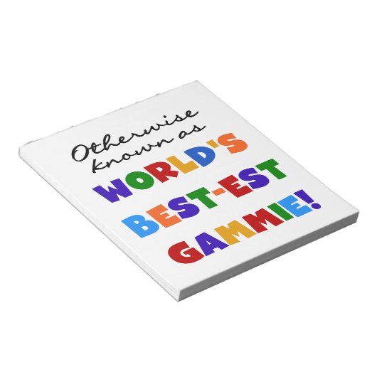 Andernfalls bekannte Geschenke für die beste Gammi Notizblock (angewinkelt)