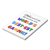 Andernfalls bekannte Geschenke für die beste Gammi Notizblock (Rotiert)