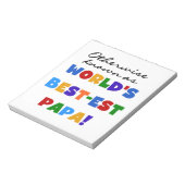 Andernfalls die bekanntesten Papa Tshirts und Gesc Notizblock (Rotiert)