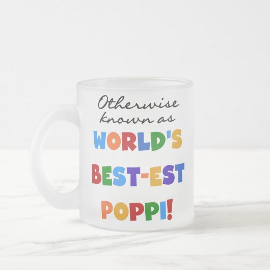 Andernfalls die bekanntesten Poppi-T - Shirt und - Mattglastasse (Links)