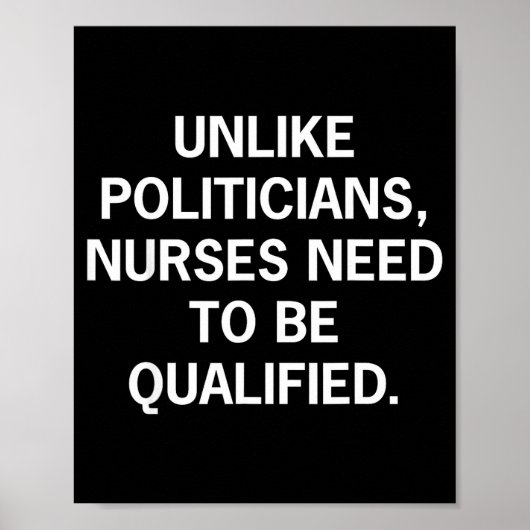 Anders als Liticians müssen Krankenschwestern qual Poster (Vorne)