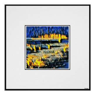 Anders Artistry*Blue Impressionist Blue Waves* Poster