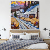 Anders Artistry - Das Bauernhaus auf der Straße Leinwanddruck (Insitu (Schlafzimmer))