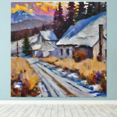 Anders Artistry - Das Bauernhaus auf der Straße Leinwanddruck (Insitu (Holzboden))