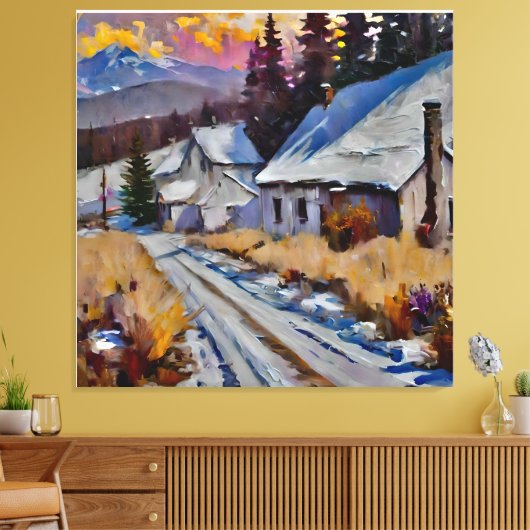 Anders Artistry - Das Bauernhaus auf der Straße Leinwanddruck (Insitu (Wohnzimmer))