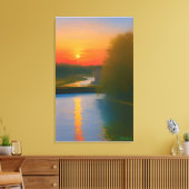 Anders Artistry* dusk Falls on Waterway Leinwanddruck (Insitu (Wohnzimmer))