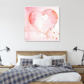 Anders Artistry "Floating Hearts" Leinwanddruck (Insitu (Schlafzimmer))