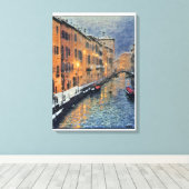 Anders Artistry*Schneefall auf dem Kanal* Leinwanddruck (Insitu (Holzboden))