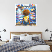 Anders Artistry*Sitzen auf dem Kai der Bucht* Leinwanddruck (Insitu (Schlafzimmer))