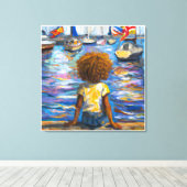 Anders Artistry*Sitzen auf dem Kai der Bucht* Leinwanddruck (Insitu (Holzboden))