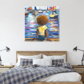 Anders Artistry*Sitzen auf dem Kai der Bucht* Leinwanddruck (Insitu (Schlafzimmer))