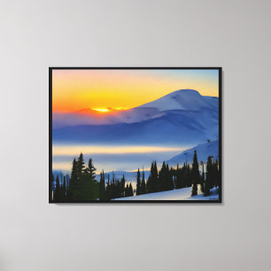 Anders Artistry* Sonnenaufgang auf den Bergen* Leinwanddruck