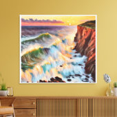 Anders Artistry* Sunset on the Wave's* Leinwanddruck (Insitu (Wohnzimmer))