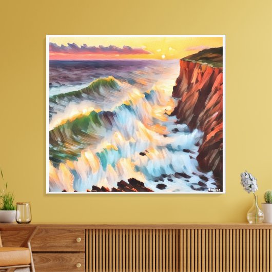Anders Artistry* Sunset on the Wave's* Leinwanddruck (Insitu (Wohnzimmer))