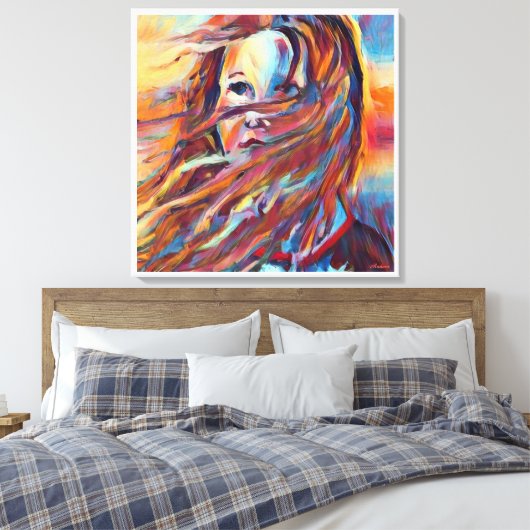 Anders Artistry* Warten*Impressionative Wasserfarb Leinwanddruck (Insitu (Schlafzimmer))