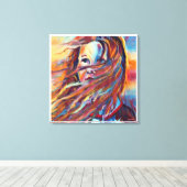 Anders Artistry* Warten*Impressionative Wasserfarb Leinwanddruck (Insitu (Holzboden))