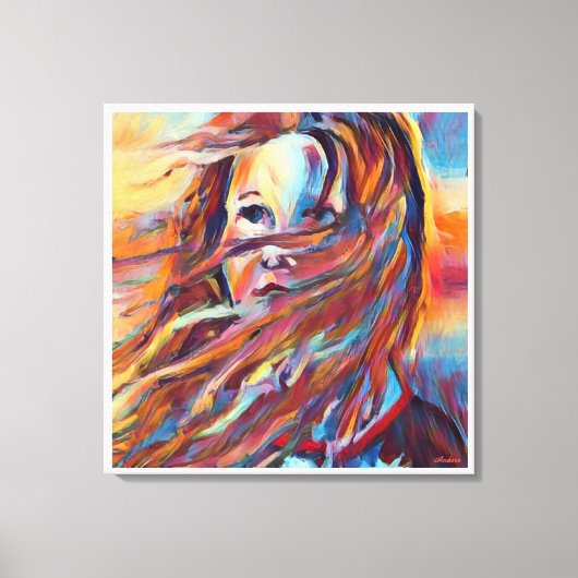 Anders Artistry* Warten*Impressionative Wasserfarb Leinwanddruck (Vorderseite)