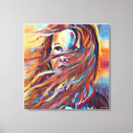 Anders Artistry* Warten*Impressionative Wasserfarb Leinwanddruck