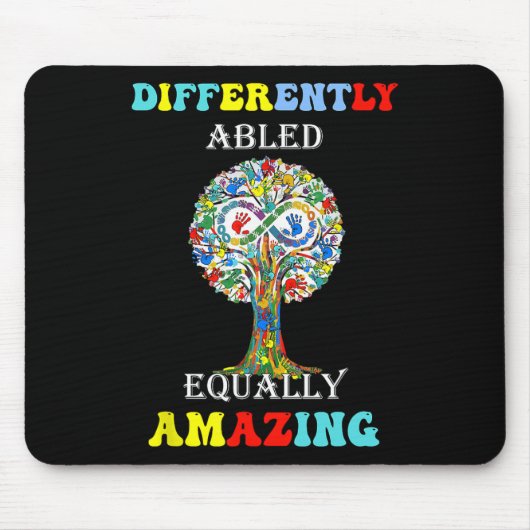 Anders Befähigt Gleich Großartig Design Autismus A Mousepad (Vorne)