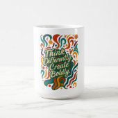 Anders denken. Mutig erschaffen. — Fearless Minds Kaffeetasse (Mittel)