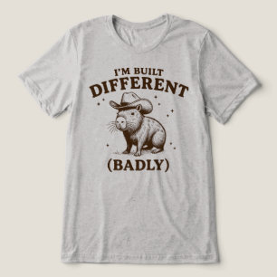 Anders Gebaut Schlecht Cowboy Capybara Tri-Blend Shirt