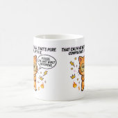 Anders gebaut Selbstsichere Katze Lustiger Becher Kaffeetasse (Mittel)