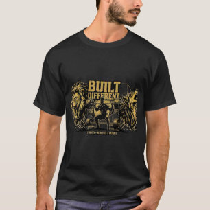 Anders Gebauter Löwe und Wolf Heavy Squat Gym Moti T-Shirt