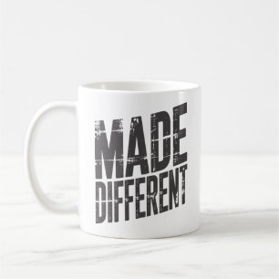 Anders gemacht Fettgedruckte Typografie Motivieren Kaffeetasse