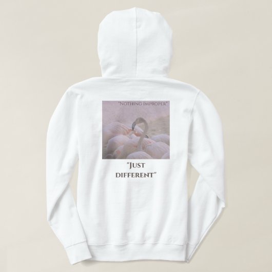 Anders ist nicht falsch hoodie (Design Rückseite)