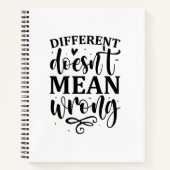 Anders ist nicht gemein falsch notizblock (Vorderseite)