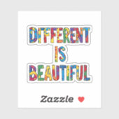 Anders ist schön - Aufmerksamkeit für Autismus Aufkleber (Blatt)